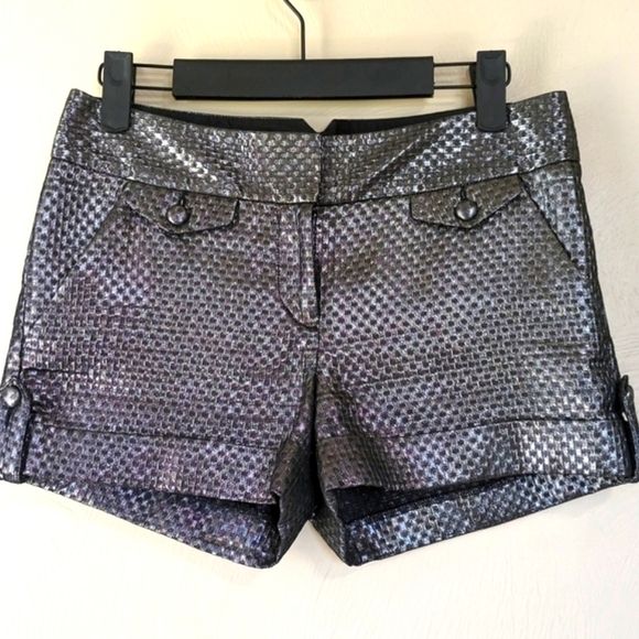 Express Pants - EXPRESS Silver Metallic Business Booty Shorts! Size 00